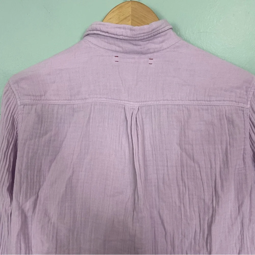 Xirena Scout Button Down Purple Lilac Cotton Gauze Shirt Size XS_10
